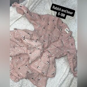 Rabbit and Bear Pink Kids Dress
